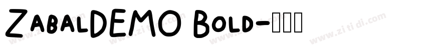ZabalDEMO Bold字体转换
